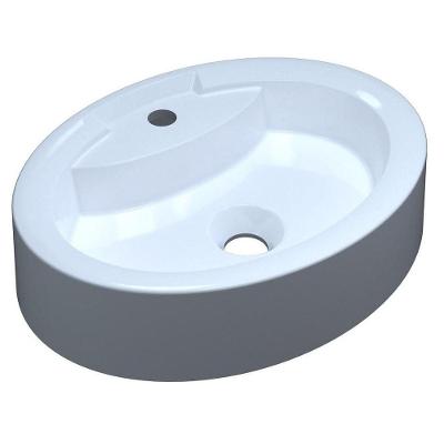 Cuba Pia De Apoio Para Banheiro Oval Ox 43 C08 Branco