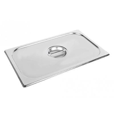 Kit 2 Tampas De Cuba Gastronomica Inox 1/1 Sem Recorte