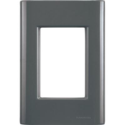 Placa 3 Postos 4x2 Tramontina Giz Grafite Tramontina