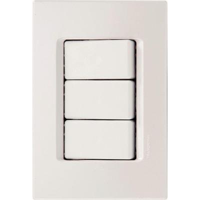 Conjunto 4x2 Izy Flat Tramontina- 3 Interruptores Paralelos 10a 250v~ Tramontina