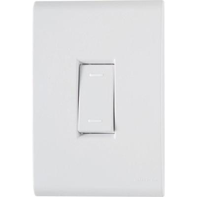 Conjunto 4x2 Com 1 Interruptor Paralelo Tramontina Liz 10 A 250 V Branco Tramontina