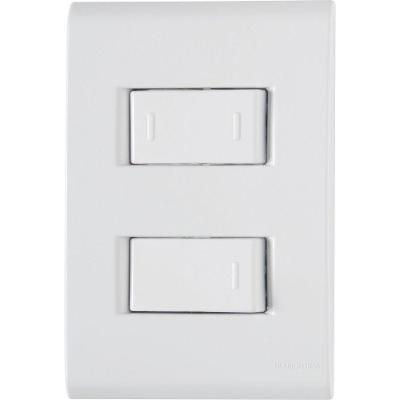 Conjunto 4x2 Com 1 Interruptor Simples 10 A 250 V E 1 Interruptor Paralelo 10 A 250 V Liz