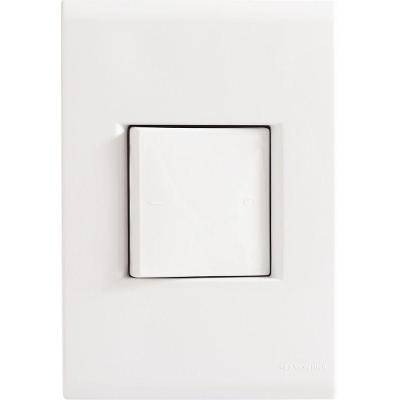 Conjunto 4x2 Com 1 Interruptor Bipolar Tramontina Liz 25 A 250 V Branco Tramontina