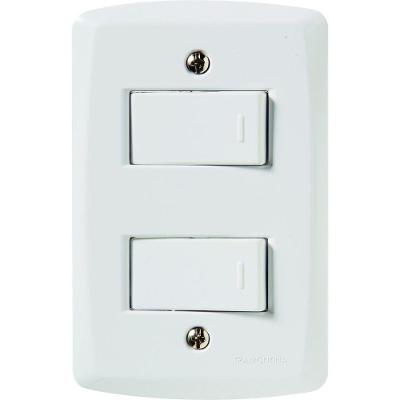 Conjunto 4x2 Com 1 Interruptor Simples 10 A 250 V E 1 Interruptor Paralelo 10 A 250 V Lux