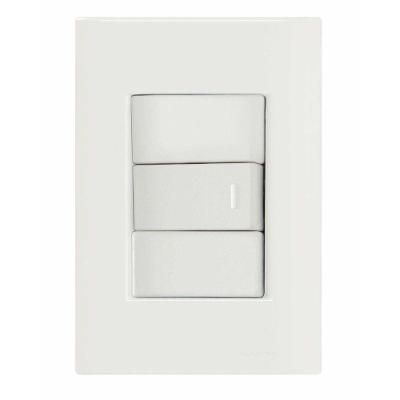 Conjunto 4x2 Com 1 Interruptor Bipolar 10 A 250 V Tramontina Giz Branco Tramontina