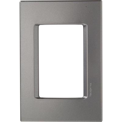 Placa 3 Postos 4x2 Tramontina Izyflat Cinza Grafite Tramontina