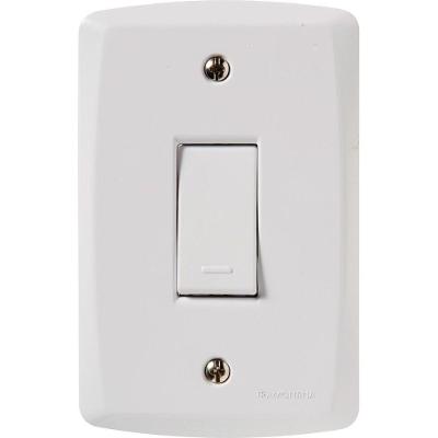 Conjunto 4x2 Com 1 Interruptor Simples 10 A 250 V Tramontina Lux2 Branco Tramontina