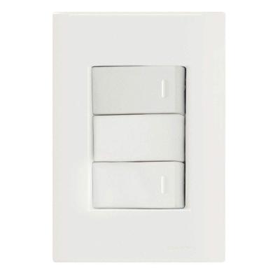 Conjunto 4x2 Com 2 Interruptores Simples 10 A 250 V Tramontina Giz Branco Tramontina