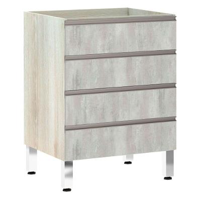 Balcão Sem Tampo 60cm Luci Legno Crem e Concreto