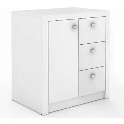 Balcão Para Escritório 1 Porta 3 Gavetas Me4111 Branco