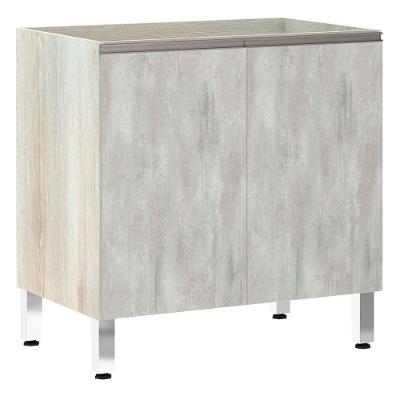 Balcão Sem Tampo 80cm Luci Legno Crem e Concreto