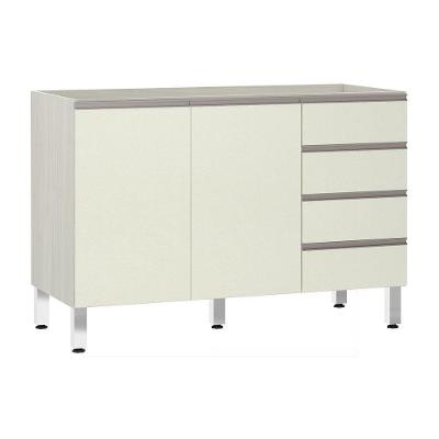 Balcão De Pia Sem Tamp 120cm E Luci Legno Crem e Kashmir