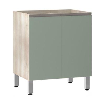 Balcão Sem Tampo 70cm Luci Legno Crem e Verde Jade
