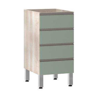 Balcão Sem Tampo 40cm Luci Legno Crem e Verde Jade