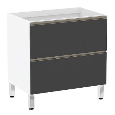 Balcão Sem Tampo 80cm Basculante Branco Com Preto Txt