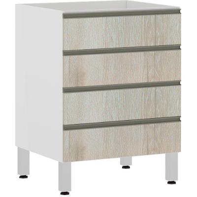 Balcão Sem Tampo 60cm Branco Com Legno Crema