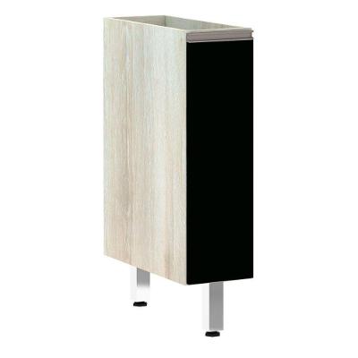 Balcão Sem Tampo 20cm Luci Legno Crem e Preto Tx