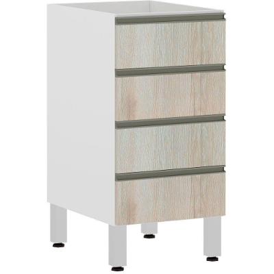 Balcão Sem Tampo 40cm Branco Com Legno Crema