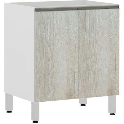 Balcão Sem Tampo 70cm Branco Com Legno Crema