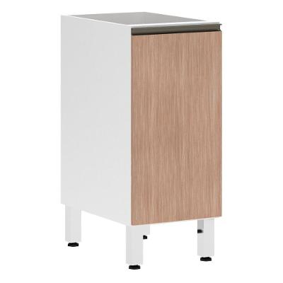 Balcão Sem Tampo 35cm Branco Com Cumaru