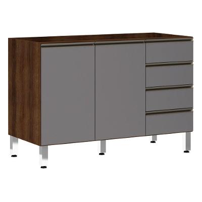 Balcão De Pia Sem Tamp 120cm Jade Com Cinza Puro