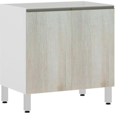 Balcão Sem Tampo 80cm Branco Com Legno Crema