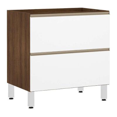 Balcão Sem Tampo 80cm Misto Basculante Jade Com Branco