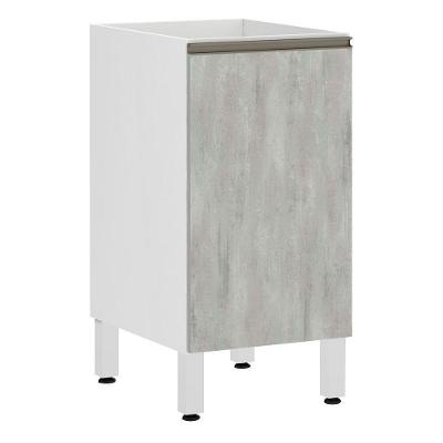 Balcão Sem Tampo 40cm Branco Com Concreto