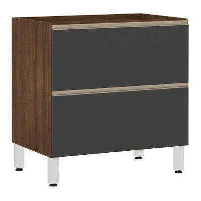 Balcão Sem Tampo 80cm Misto Basculante Jade Com Preto Txt