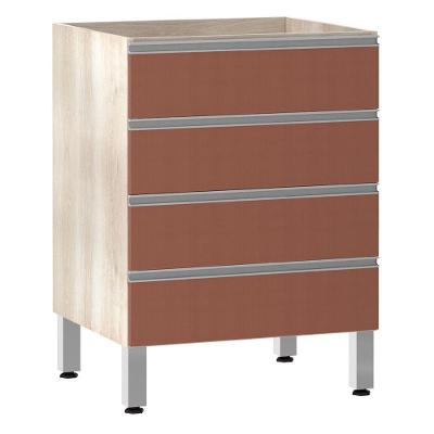 Balcão Sem Tampo Gaveteiro 60cm Lis Legno Crem e Gaia