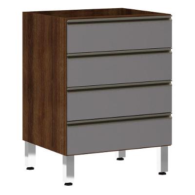 Balcão Sem Tampo 60cm Jade Com Cinza Puro