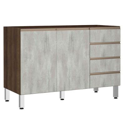 Balcão De Pia Sem Tamp 120cm Jade Com Concreto