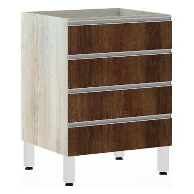 Balcão Sem Tampo Gaveteiro 60cm Lis Legno Crema Com