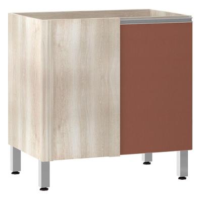 Balcão Sem Tampo De Canto Reto Luciane 80cm Lis Legno Crem e Gaia
