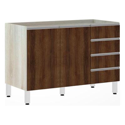 Balcão De Pia Sem Tamp 120cm E Lis Legno Crema Com