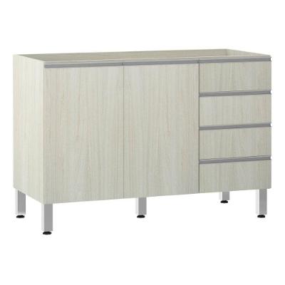 Balcão De Pia Sem Tamp 120cm E Lis Legno Crema