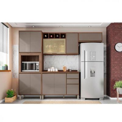 Balcão Luciane Yara 2 Portas 3 Gavetas Sem Tampo 120 Cm 1304/199 Vanilla/Grafite