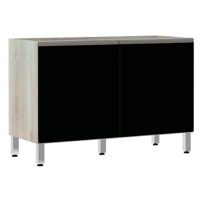 Balcão De Pia Sem Tamp 120cm Luci Legno Crem e Preto Tx