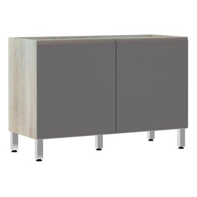 Balcão De Pia Sem Tamp 120cm Luci Legno Crem e Cinza Puro