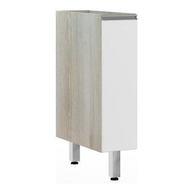 Balcão Sem Tampo 20cm Lis Legno Crem e Branco Mat