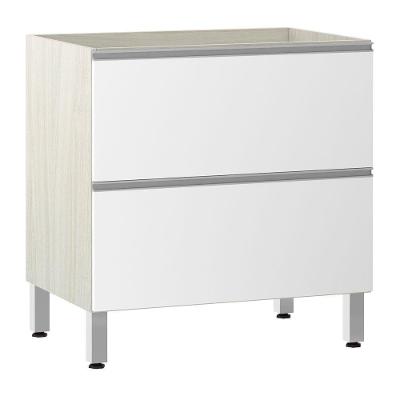 Balcão Sem Tampo 80cm Misto Basculante Lis Legno Crem e Branco Mat