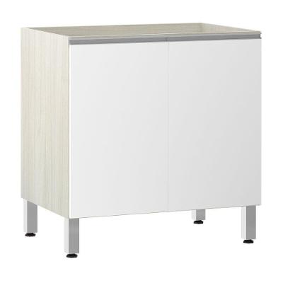 Balcão Sem Tampo 80cm Lis Legno Crem e Branco Mat