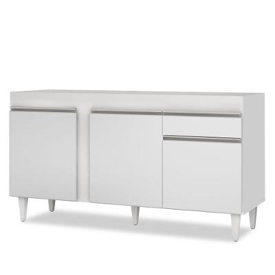 Balcão Gabinete Para Pia 150cm Sem Tampo 3 Portas 1 Gaveta