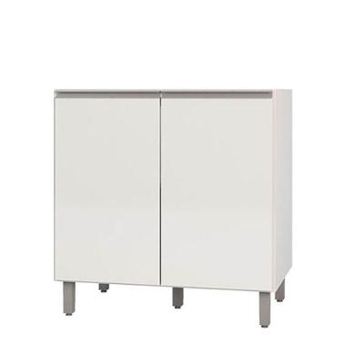 Balcão Para Cooktop Evidence 2 Portas Sem Tampo Poliman Móveis Branco