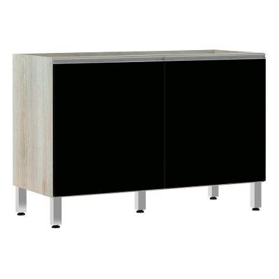 Balcão De Pia Sem Tamp 120cm Lis Legno Crem e Preto Tx