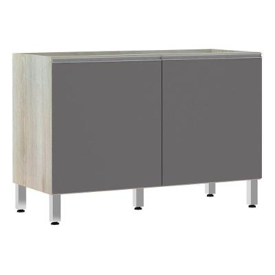 Balcão De Pia Sem Tamp 120cm Lis Legno Crem e Cinza Puro