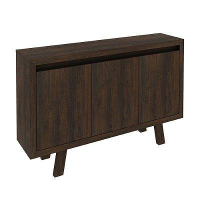 Balcão 3 Portas Para Escritório Home Office Mdp Rustico