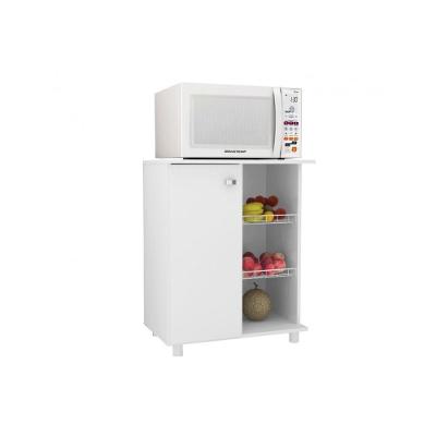 Balcão Multiuso Cozinha  Fruteira BF-3205 c/ 1 Porta e 2 Cestos Branco - Tecno Mobili