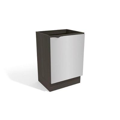 Balcão Gabinete Nox 1 Porta Onix/steel 60cm X 52cm