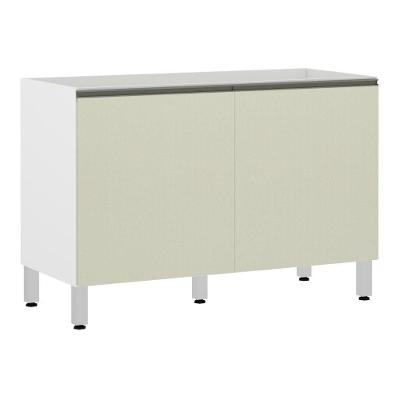 Balcão De Pia Sem Tamp 120cm Branco Com Kashmir